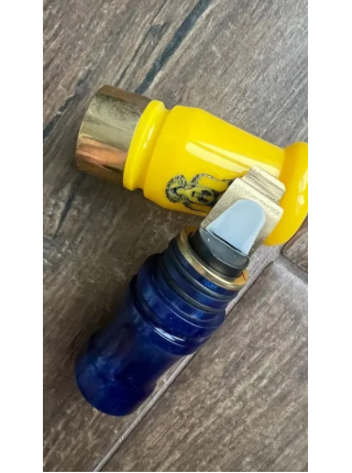 Манок на белолобого гуся Aliva Custom Calls ( Синий, желтый)