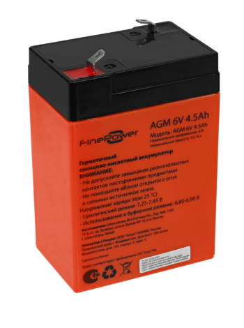 Аккумуляторная батарея FinePower AGM 6V 4.5Ah